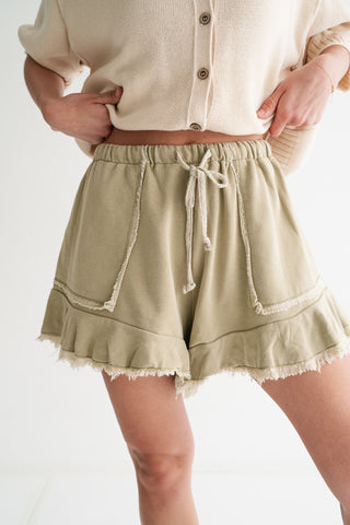 Warm Breeze Lounge Short - Olive