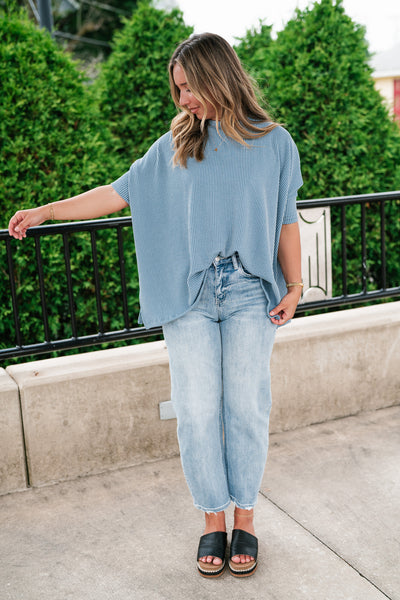 Natalie Ribbed Oversized Tee