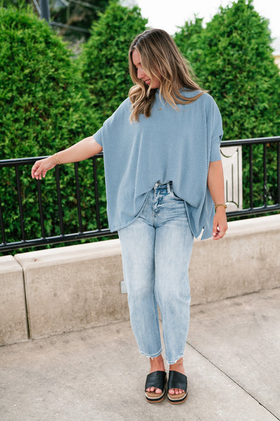 Natalie Ribbed Oversized Tee