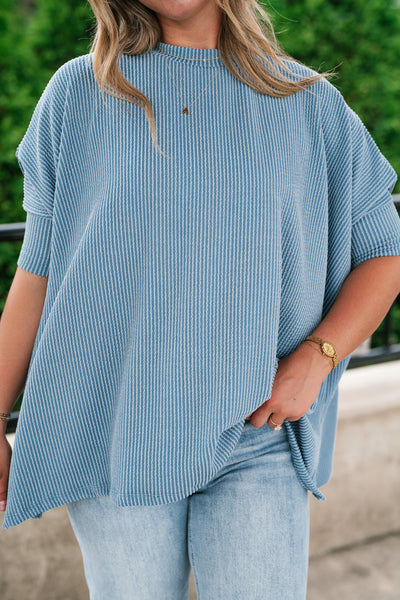 Natalie Ribbed Oversized Tee