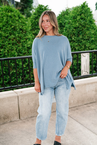 Natalie Ribbed Oversized Tee