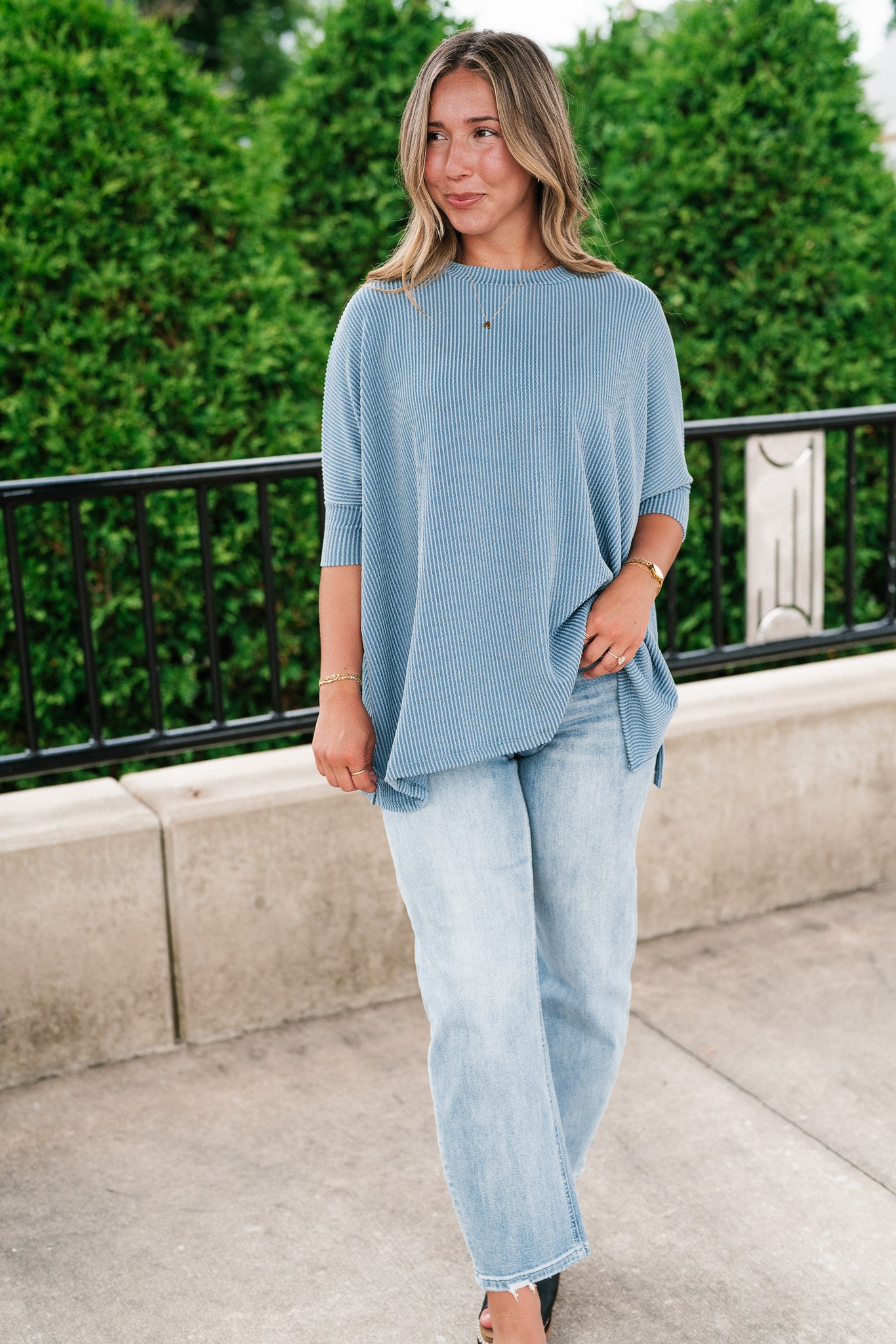 Natalie Ribbed Oversized Tee