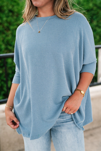 Natalie Ribbed Oversized Tee