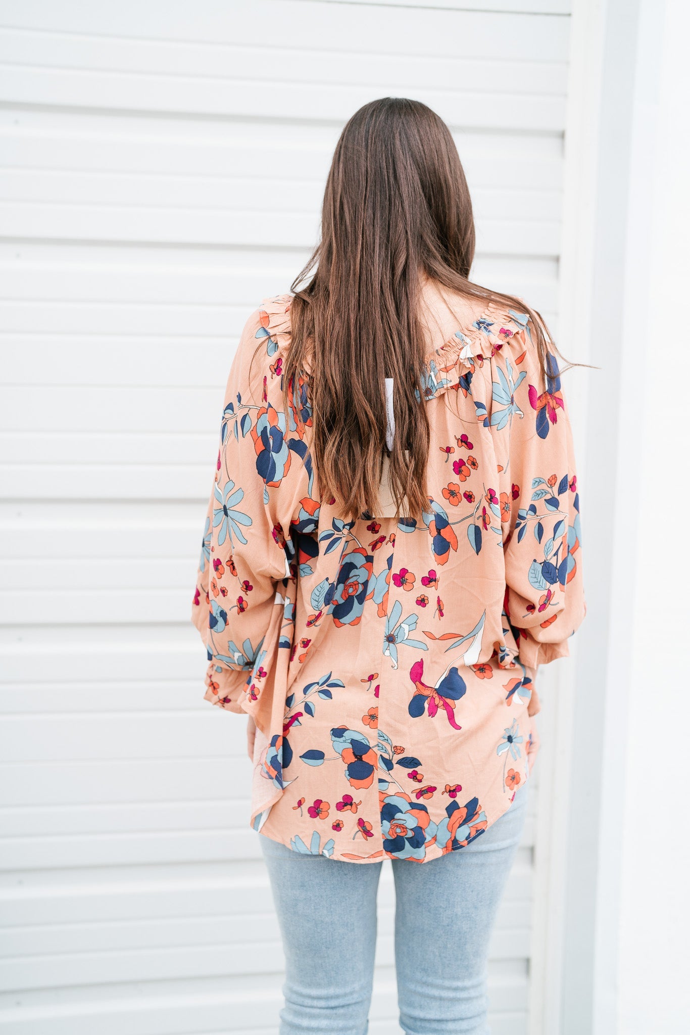 Fall Garden Bubble Sleeve Top