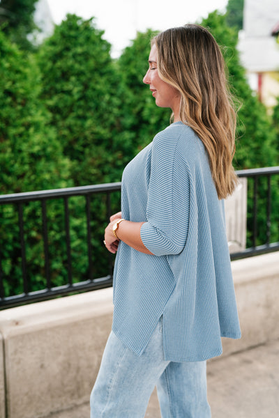 Natalie Ribbed Oversized Tee