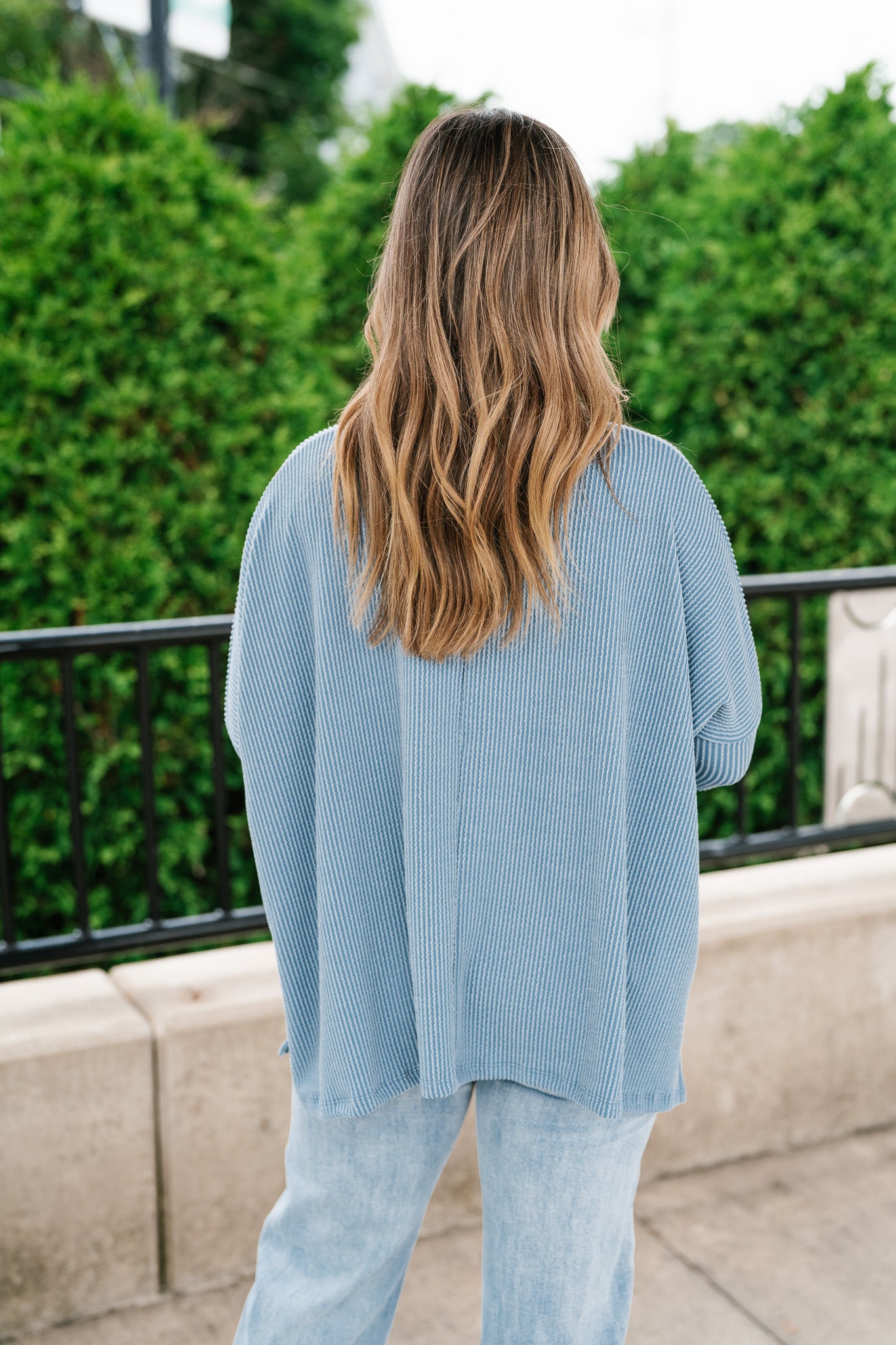 Natalie Ribbed Oversized Tee