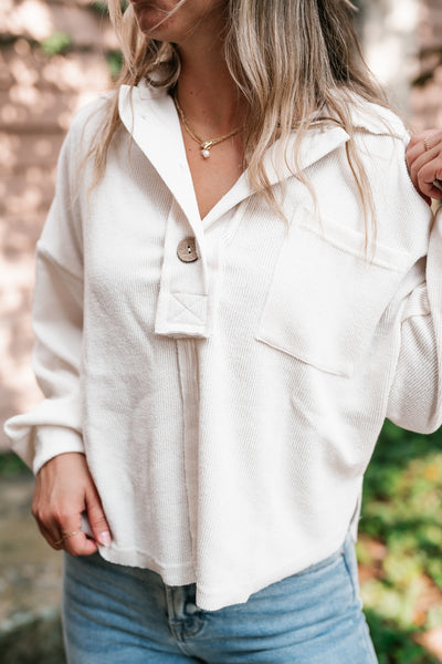 Think Of Me Oversized Top - Cream