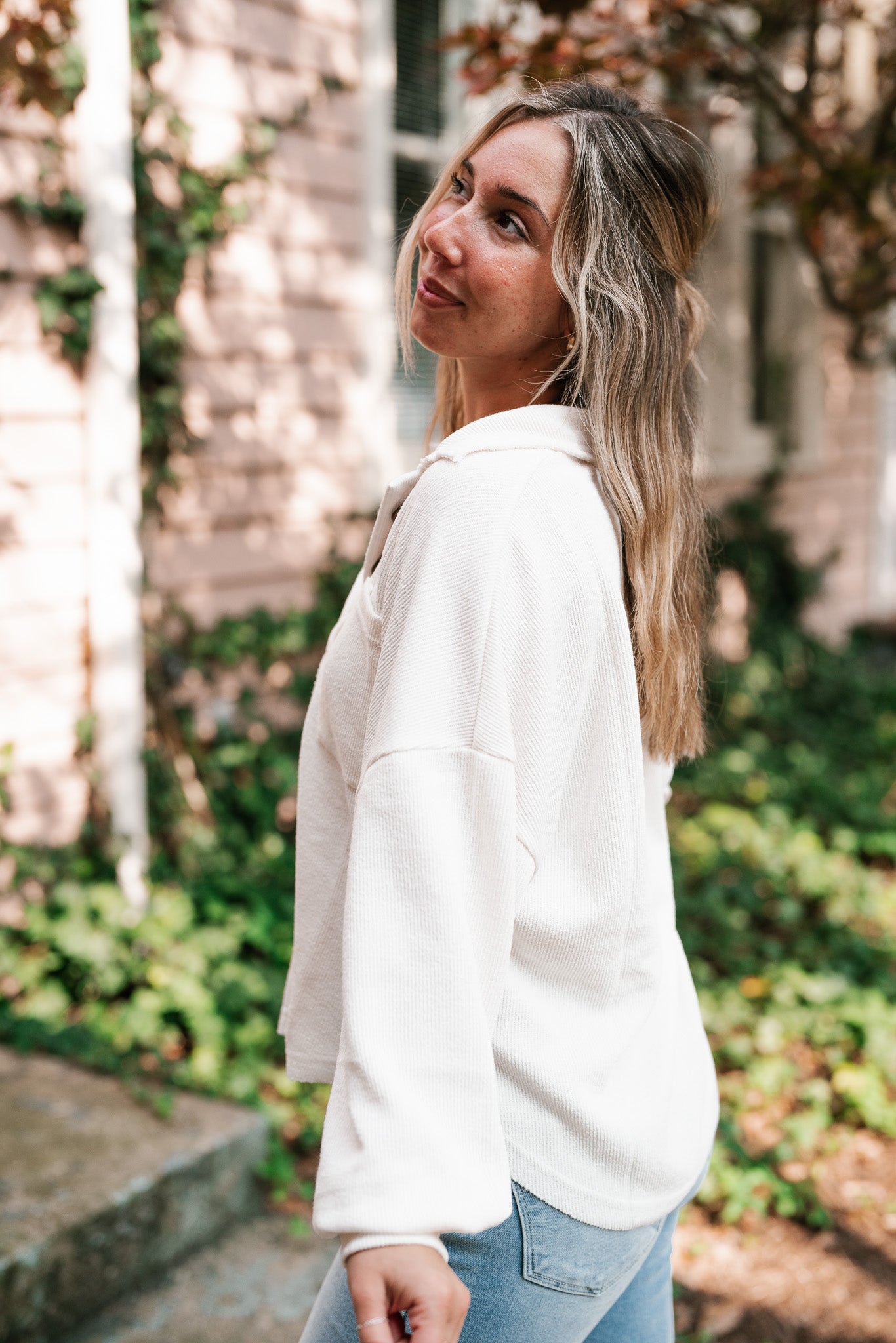 Think Of Me Oversized Top - Cream