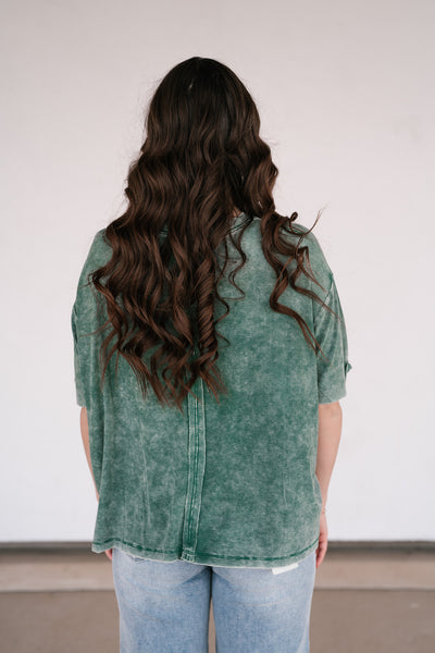 Summer Lovin Mineral Wash Tee- Faded Green