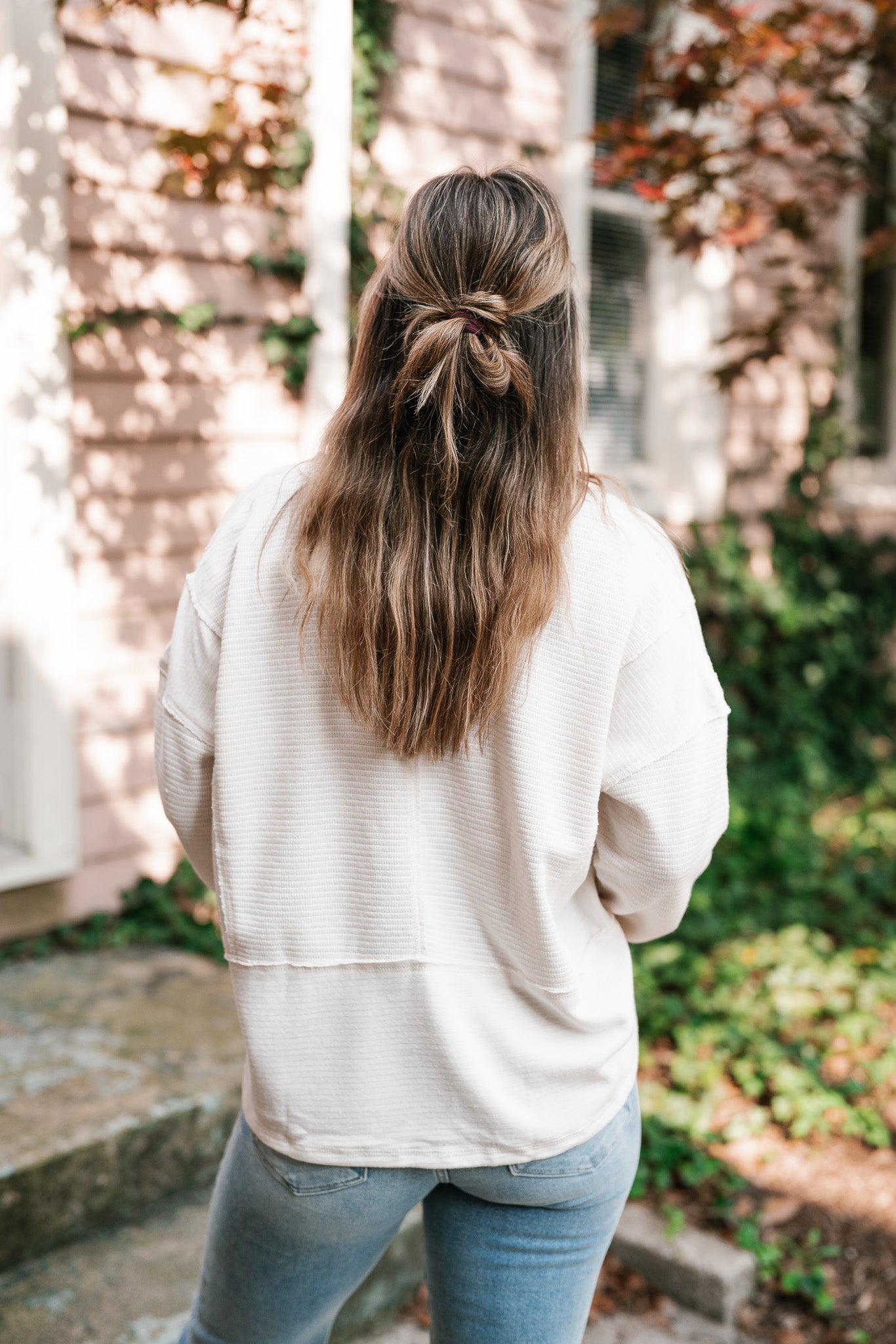 Marnie Textured Long Sleeve - Cream