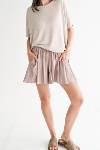 Quiet Moments Relaxed Short - Ash Mocha