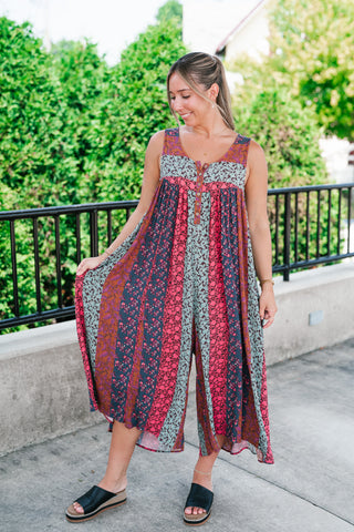 Boho Ember Wide-Leg Jumpsuit