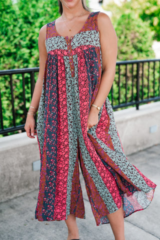 Boho Ember Wide-Leg Jumpsuit