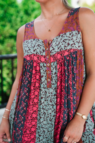 Boho Ember Wide-Leg Jumpsuit