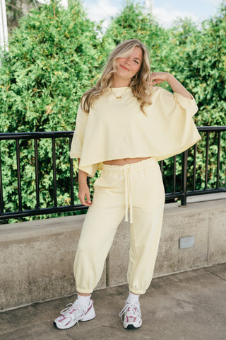 The Drift Short Sleeve Top - Lemon