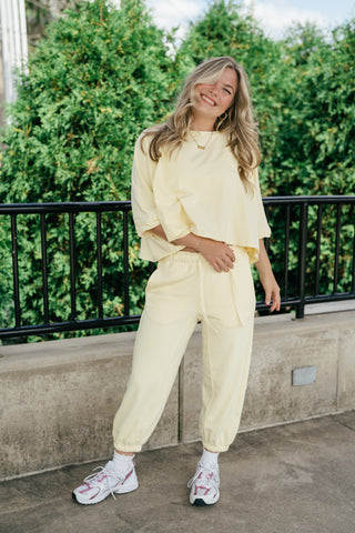 The Drift Short Sleeve Top - Lemon