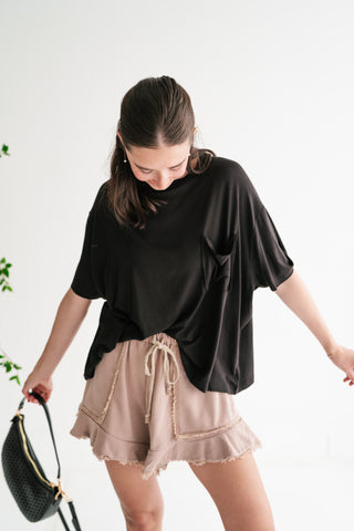 Simple Matter Pocket Front Tee - Black