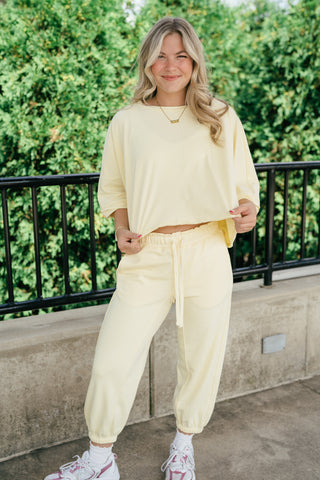 The Drift Short Sleeve Top - Lemon