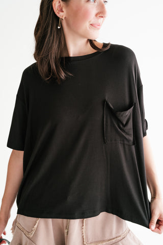 Simple Matter Pocket Front Tee - Black