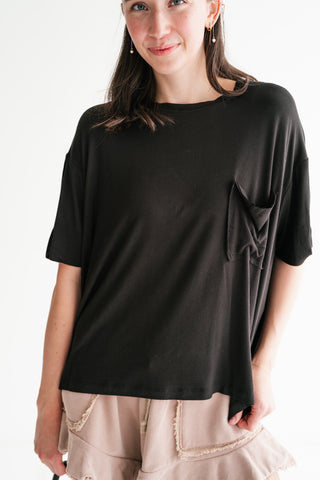 Simple Matter Pocket Front Tee - Black