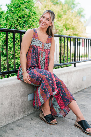 Boho Ember Wide-Leg Jumpsuit