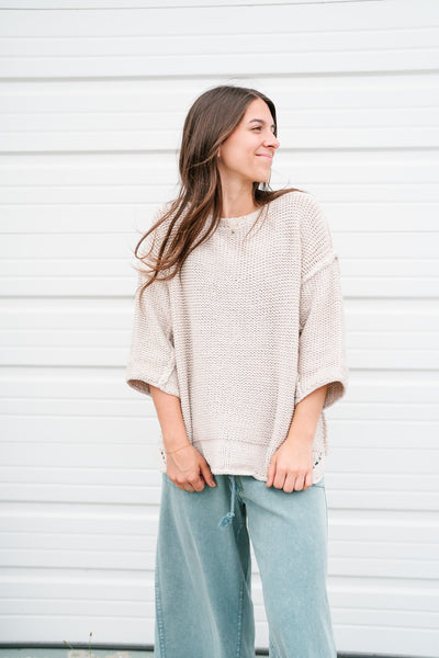 Cozy In Knit Sweater - Coconut