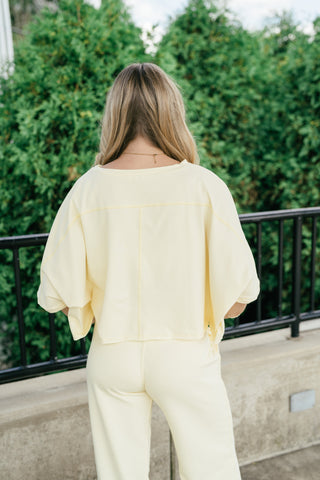 The Drift Short Sleeve Top - Lemon