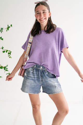 Pure Ease Relaxed Top - Lavender