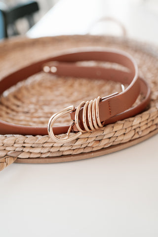 Multi Ring Vegan Leather Belt