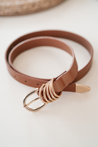 Multi Ring Vegan Leather Belt