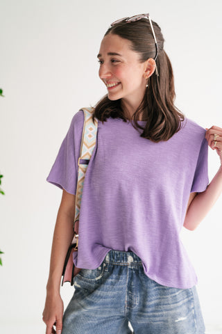 Pure Ease Relaxed Top - Lavender