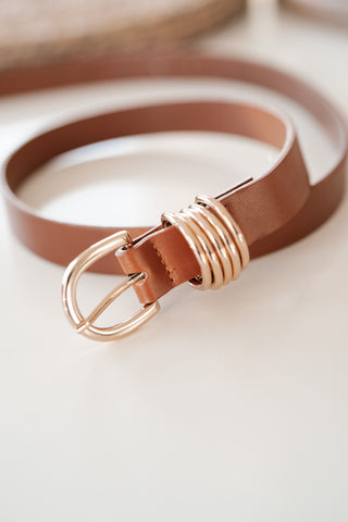 Multi Ring Vegan Leather Belt
