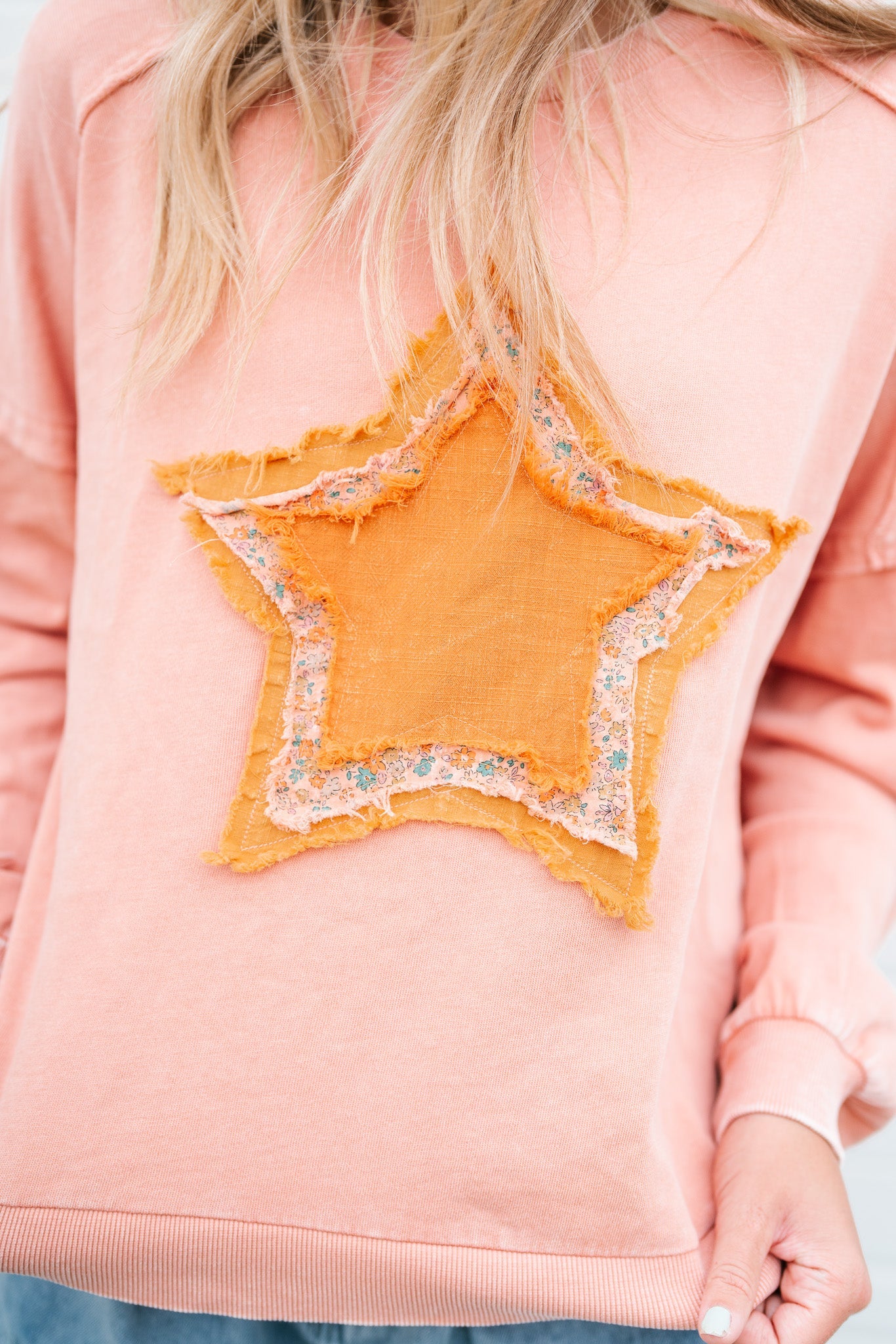 Shooting Star Patch Pullover Top