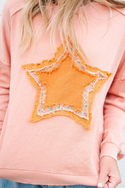 Shooting Star Patch Pullover Top