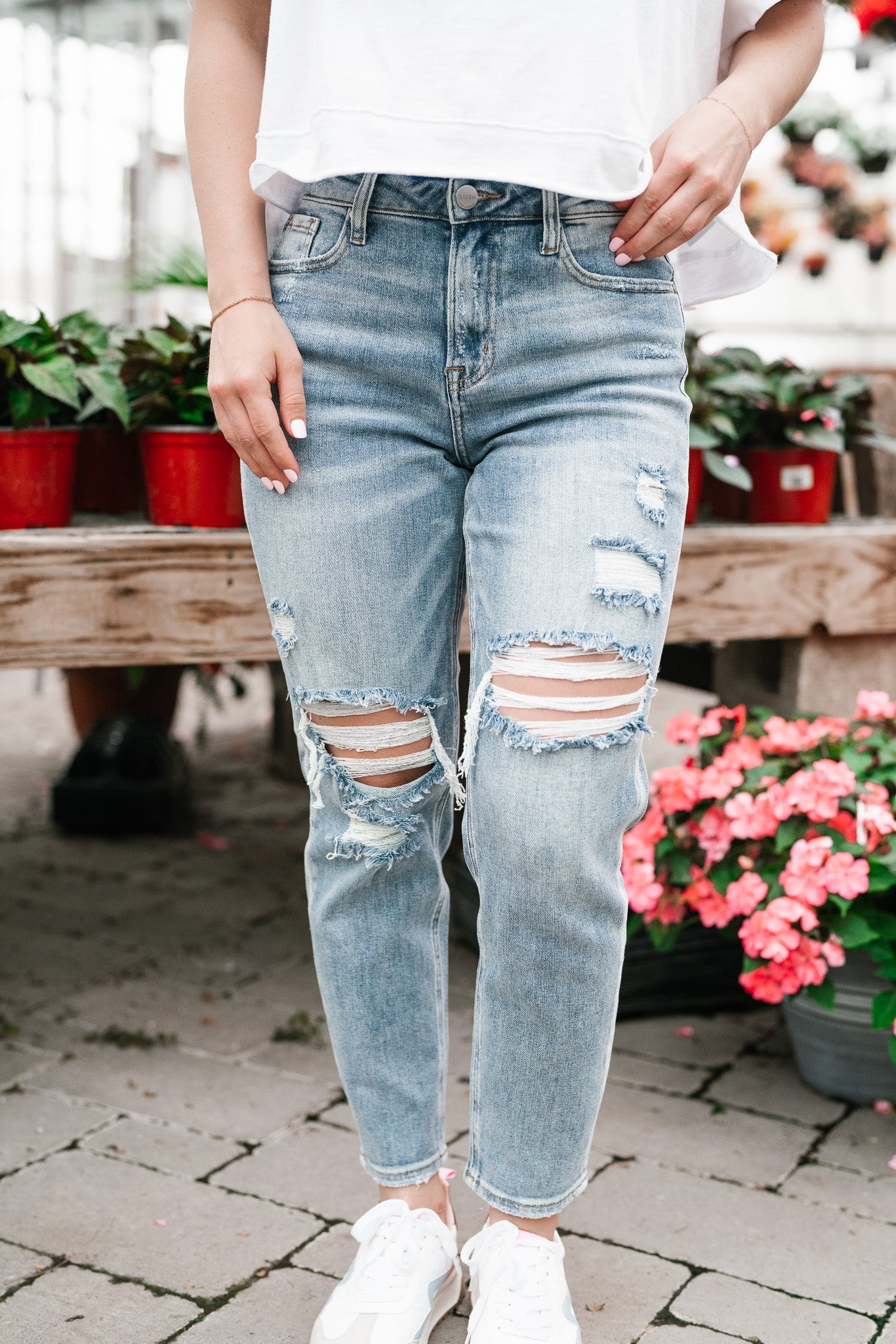 Risen Talia High Rise Crop Tapered Jeans