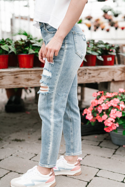 Risen Talia High Rise Crop Tapered Jeans