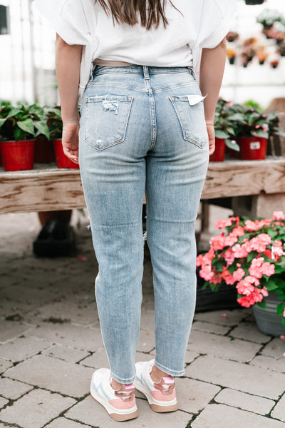 Risen Talia High Rise Crop Tapered Jeans