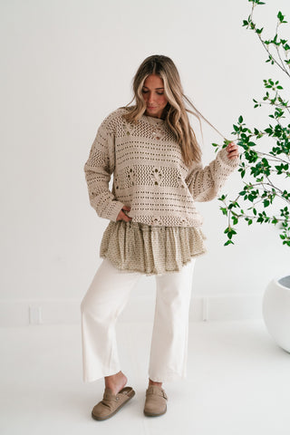 Sunday Stroll Textured Sweater Top