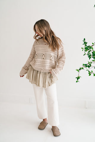 Sunday Stroll Textured Sweater Top