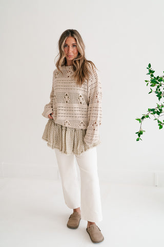 Sunday Stroll Textured Sweater Top