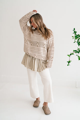 Sunday Stroll Textured Sweater Top