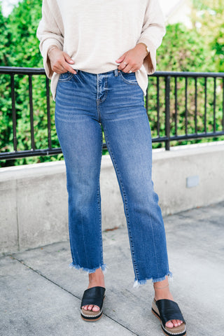 Risen Lyla High Rise-Ankle Straight Jeans