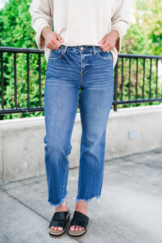 Risen Lyla High Rise-Ankle Straight Jeans
