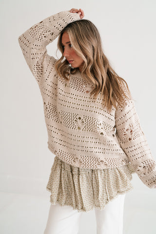 Sunday Stroll Textured Sweater Top