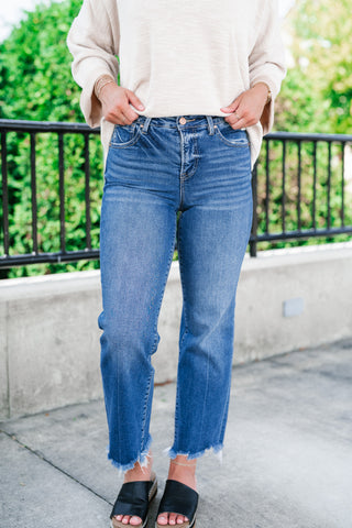 Risen Lyla High Rise-Ankle Straight Jeans