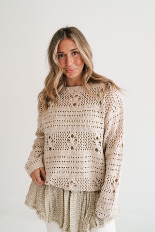 Sunday Stroll Textured Sweater Top