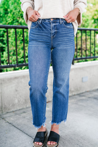 Risen Lyla High Rise-Ankle Straight Jeans