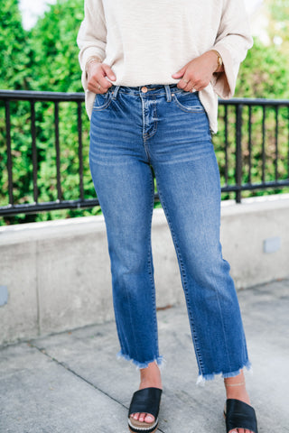 Risen Lyla High Rise-Ankle Straight Jeans