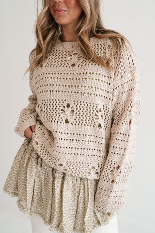 Sunday Stroll Textured Sweater Top