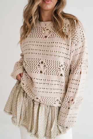 Sunday Stroll Textured Sweater Top